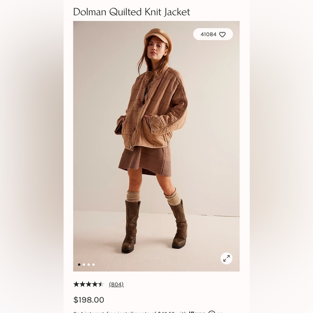 Dolman Quilted Knit Jacket